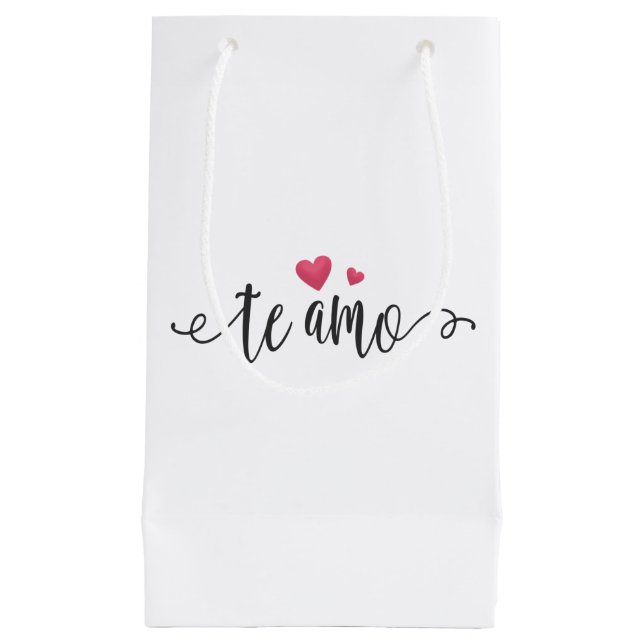 Sacola Para Presentes Pequena Espanhol Te Amo Namorados | Bolsa para Presentes (Frente)