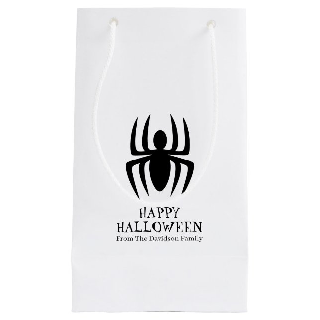 Sacola Para Presentes Pequena Especialização de aranha-do-halloween (Frente)