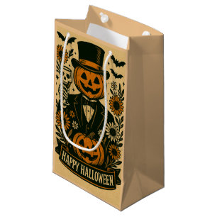Sacola Para Presentes Pequena Esqueleto em uma Bolsas favorita do partido Tuxedo