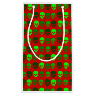 Sacola Para Presentes Pequena esqueleto gótico de natal