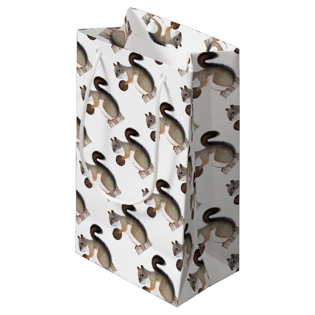 Sacola Para Presentes Pequena Esquilo (Frente inclinada)