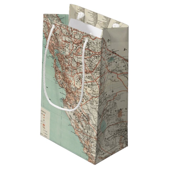 Sacola Para Presentes Pequena Estados da Califórnia 2 (Verso inclinado)