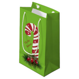 Sacola Para Presentes Pequena 'Este é o Candy Cane Shines