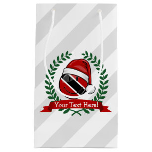 Sacola Para Presentes Pequena Estilo alegre do Natal da bandeira de Trinidad