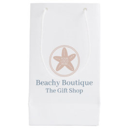 Sacola Para Presentes Pequena Estilo costeiro Seu Logotipo Elegante Beach Busine