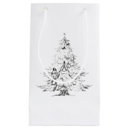 SACOLA PARA PRESENTES PEQUENA ESTILO DE DESIGN DE SACO DE PRESENTE DE ÁRVORE DE 