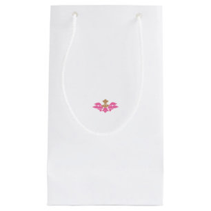 Sacola Para Presentes Pequena Estilo Decorativo, Rosa Quente, Latão Antiquado