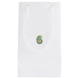 Sacola Para Presentes Pequena Estilo Decorativo, Verde Azul Escuro, Wattle