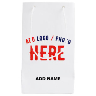 SACOLA PARA PRESENTES PEQUENA ESTILOSO BRANCO PERSONALIZÁVEL MODERNO VERIFICADO