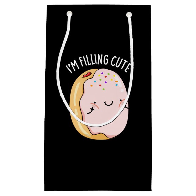 Sacola Para Presentes Pequena Estou enchendo geleia doce e engraçada Rosquinha d (Frente)