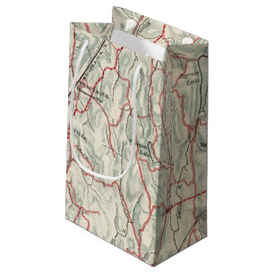 Sacola Para Presentes Pequena Estradas da bicicleta em New York e em connecticut