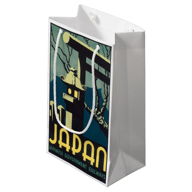 Sacola Para Presentes Pequena Estradas de ferro japonesas do governo (Frente inclinada)