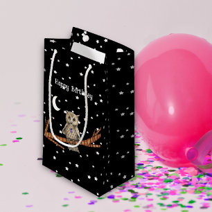 Sacola Para Presentes Pequena Estrelas da Lua de Branca de Colar Cristal Birthda