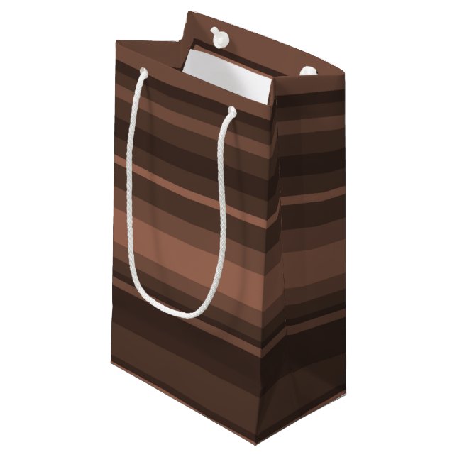 Sacola Para Presentes Pequena Estrias de chocolate (Frente inclinada)