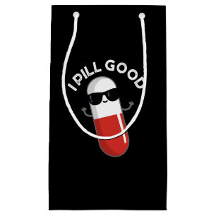Sacola Para Presentes Pequena Eu Pago Uma Boa Medicina Engraçada Pun Dark BG