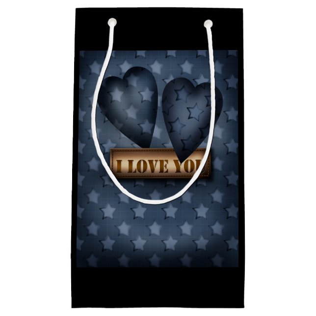 Sacola Para Presentes Pequena Eu te amo (Frente)