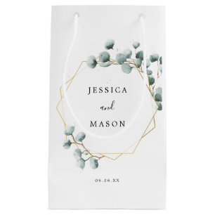 Sacola Para Presentes Pequena Eucalyptus Greenery Hotel Casamento Gift Bag