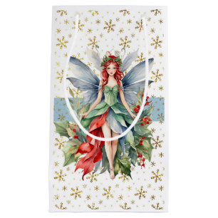 Sacola Para Presentes Pequena Fada de Natal - Saco do Presente de Natal