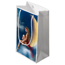 Sacola Para Presentes Pequena fada noturna da mulher na lua