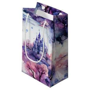 Sacola Para Presentes Pequena Fairytala em Fairyland Dark Blue Purple e Pink