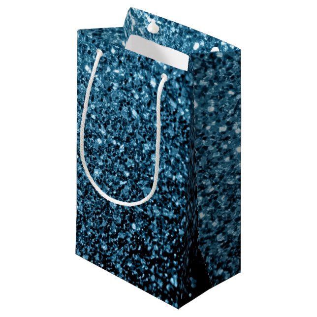 Sacola Para Presentes Pequena Faíscas de luz azul-bebê (Frente inclinada)