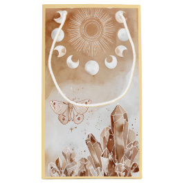 Sacola Para Presentes Pequena Fases da Lua e Mariposa