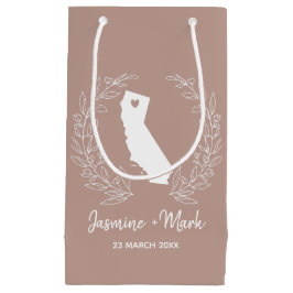 Sacola Para Presentes Pequena favores de casamento do mapa estadual da Califórni