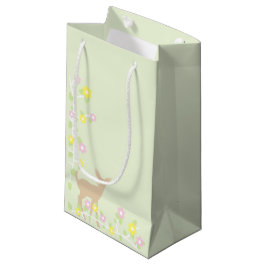 Sacola Para Presentes Pequena Fawn Floral Girl Baby Shower