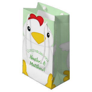 Sacola Para Presentes Pequena Fazenda de Chá de fraldas de frango