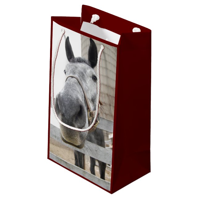 Sacola Para Presentes Pequena Fecho Frio para os Cavalos (Verso inclinado)