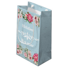 Sacola Para Presentes Pequena Félicices mon amour Trendy french Congrats