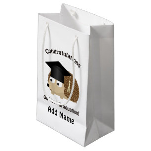 Sacola Para Presentes Pequena Felicitações em seu ouriço da graduação