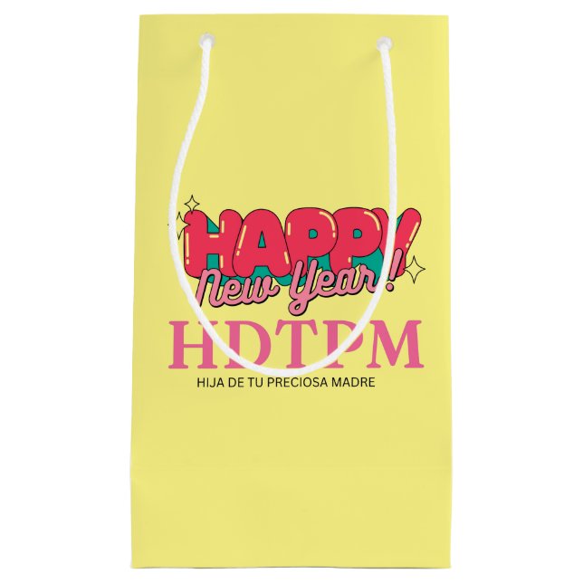 SACOLA PARA PRESENTES PEQUENA FELIZ ANO NOVO (Frente)