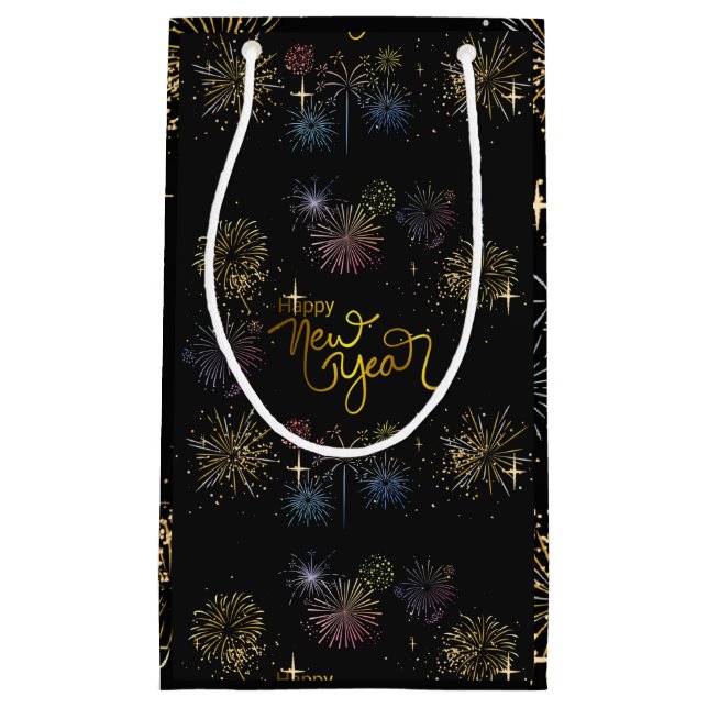 SACOLA PARA PRESENTES PEQUENA FELIZ ANO NOVO (Frente)