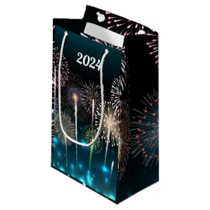 Sacola Para Presentes Pequena feliz ano novo Fireworks 2024