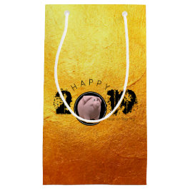 Sacola Para Presentes Pequena Feliz Ano PI 2019 Ouro 3D Original S Gift Bag 2