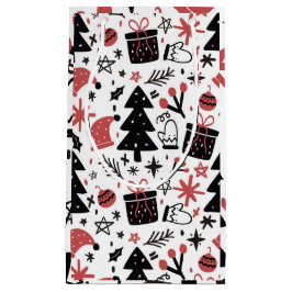 Sacola Para Presentes Pequena "Feliz Natal"