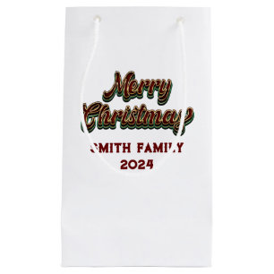 Sacola Para Presentes Pequena Feliz Natal - Correspondência Familiar