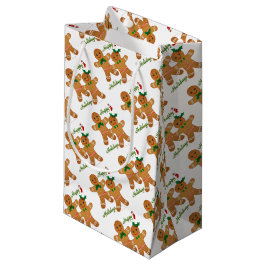 Sacola Para Presentes Pequena Feliz Natal Gingercake Man Boy