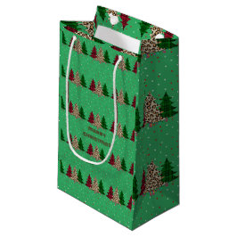 Sacola Para Presentes Pequena Feliz Natal Moderno e Elegante