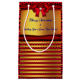 Sacola Para Presentes Pequena Feliz Natal - Pequeno Saco Presente