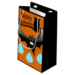 Sacola Para Presentes Pequena Feliz Saco de Presentes de Halloween, Gato Negro