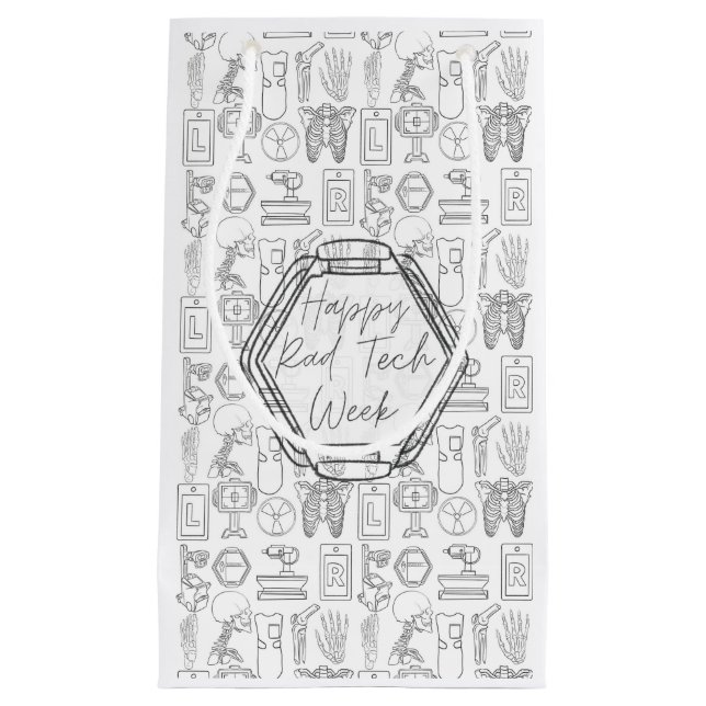 Sacola Para Presentes Pequena Feliz Semana Técnica do Rad (Frente)