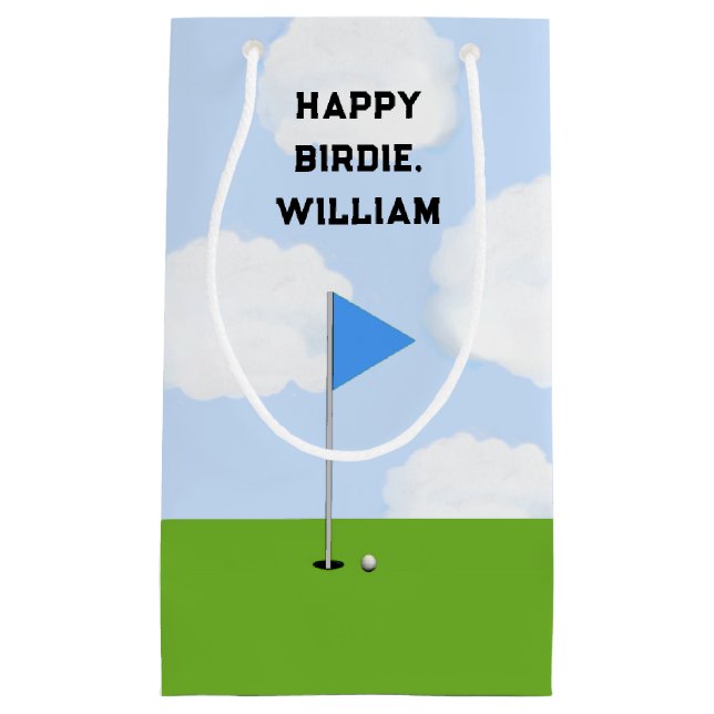 Sacola Para Presentes Pequena Felny Golf Birthday (Frente)