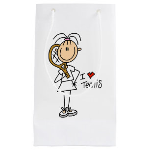 Sacola Para Presentes Pequena Fêmea eu amo o saco do presente do tênis