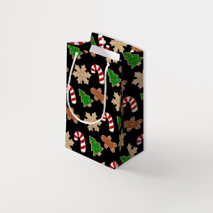 Sacola Para Presentes Pequena Feriado de Cookies de Natal