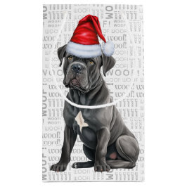 Sacola Para Presentes Pequena Feriado de Natal do Cachorro Bonito Feriado de Pav
