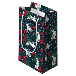 Sacola Para Presentes Pequena Feriado de Natal do Coelho Folk