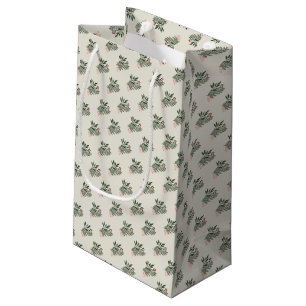 Sacola Para Presentes Pequena Feriado de Natal do Luxury Leafy