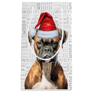 Sacola Para Presentes Pequena Feriado de Natal Feriado de Cachorro Bonito Arte d